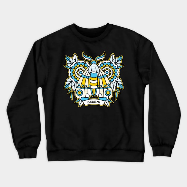 Gemini Flower Crewneck Sweatshirt by paklapor23